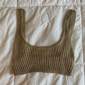 Sparkly knit-style crop top